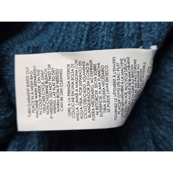 CABI Deco Button Front Cardigan V-Neck Teal Green  Blue L Layer Preppy - Picture 8 of 9